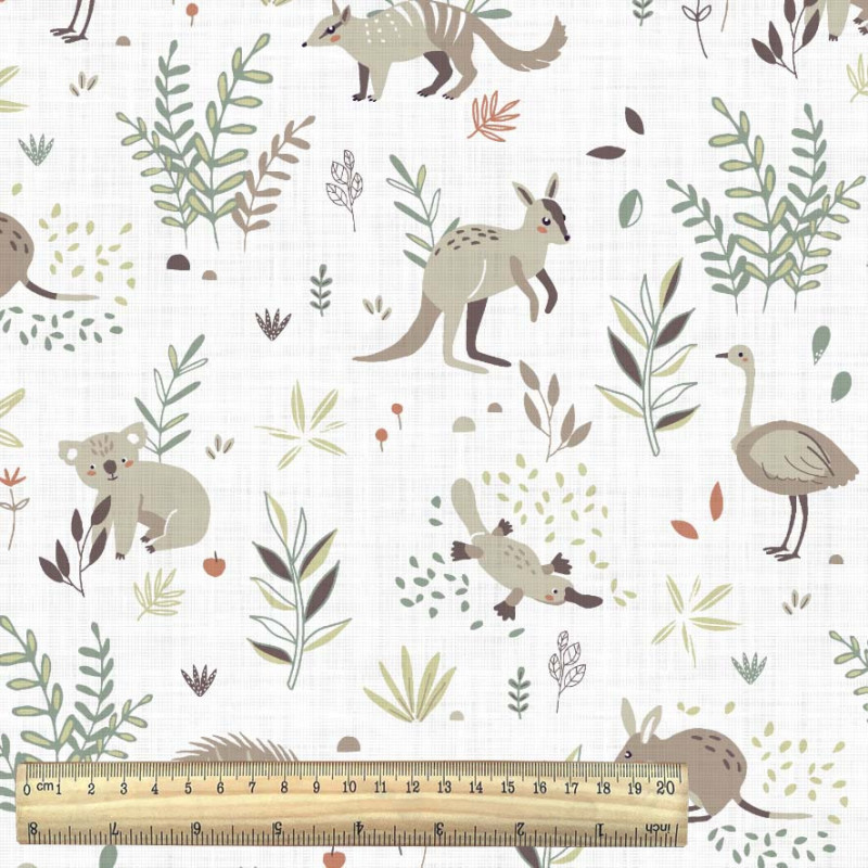 Printed Cotton AUSTRIA White / Natural Multicolored